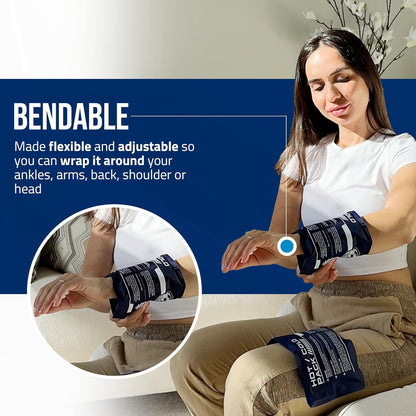 Flexible ice pack features