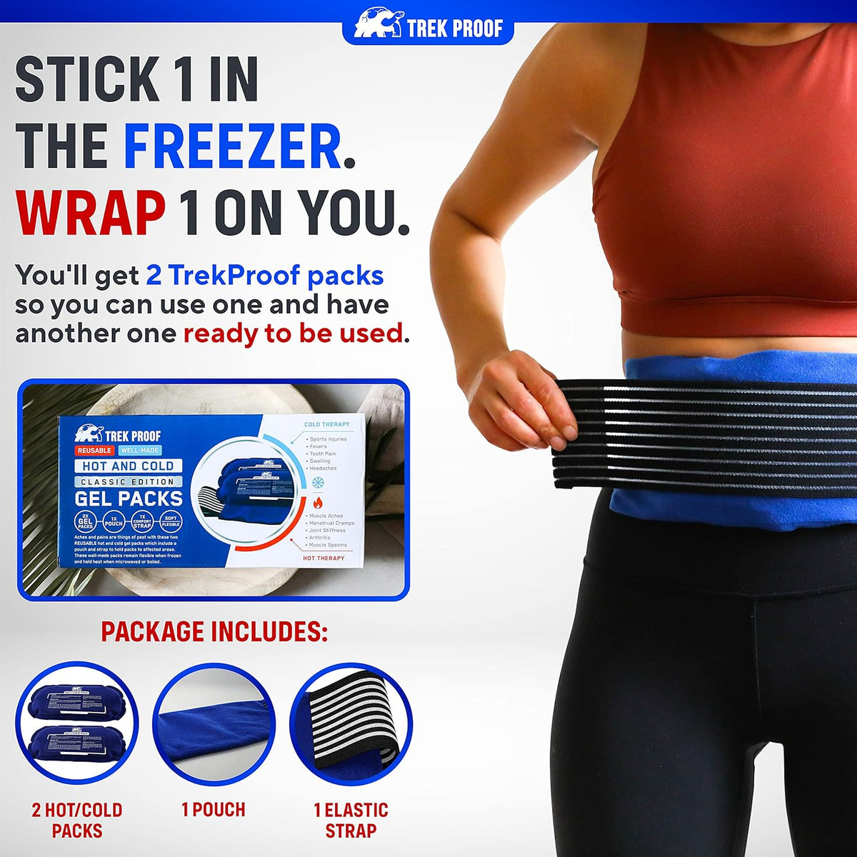 TrekProof hot and cold pack with wrap