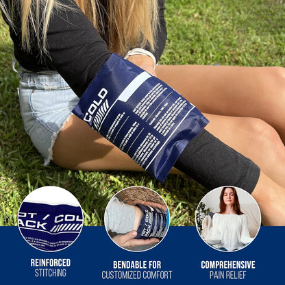 Flexible ice pack in use