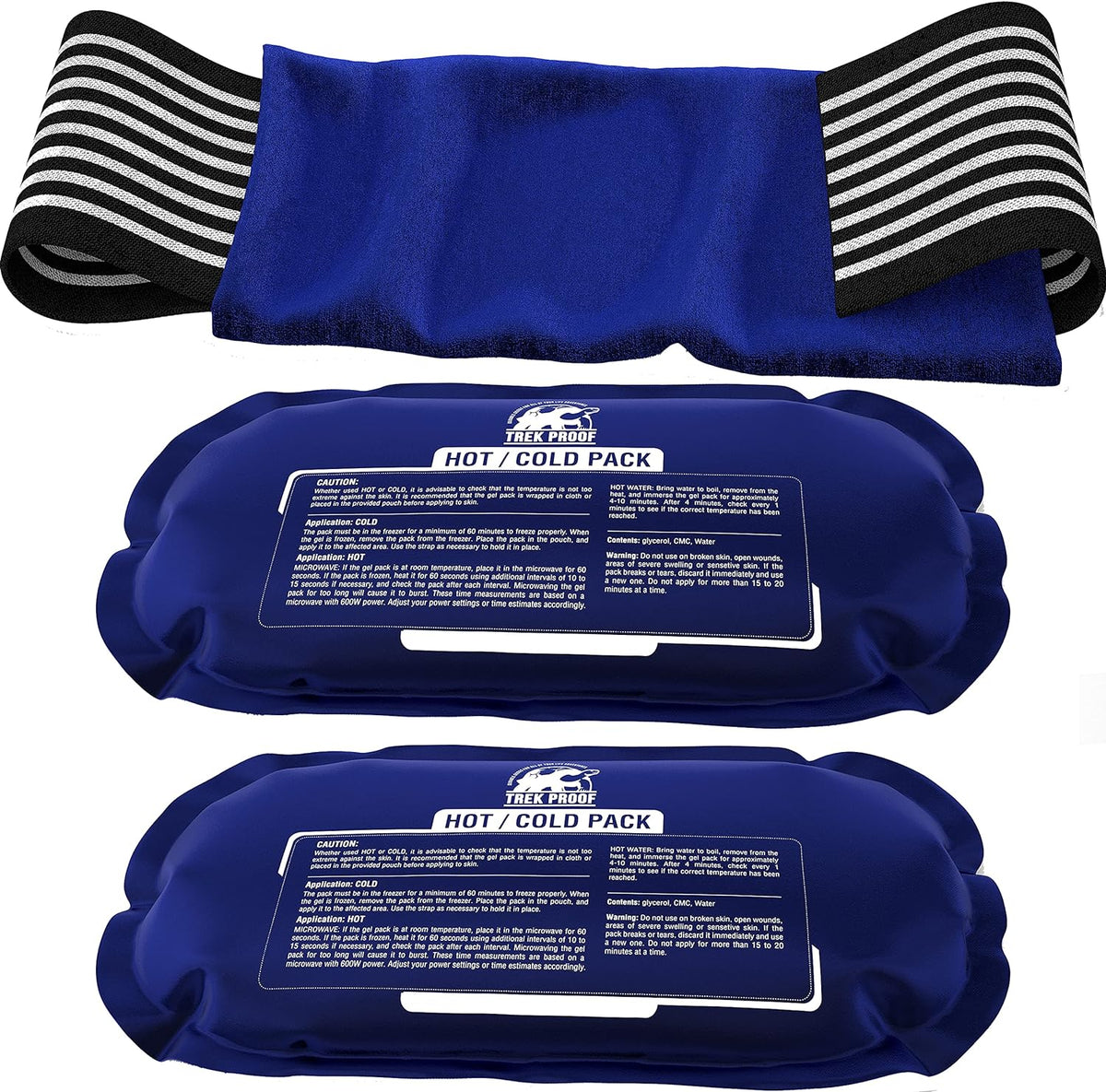 TrekProof Hot & Cold Packs (2) with adjustable wrap