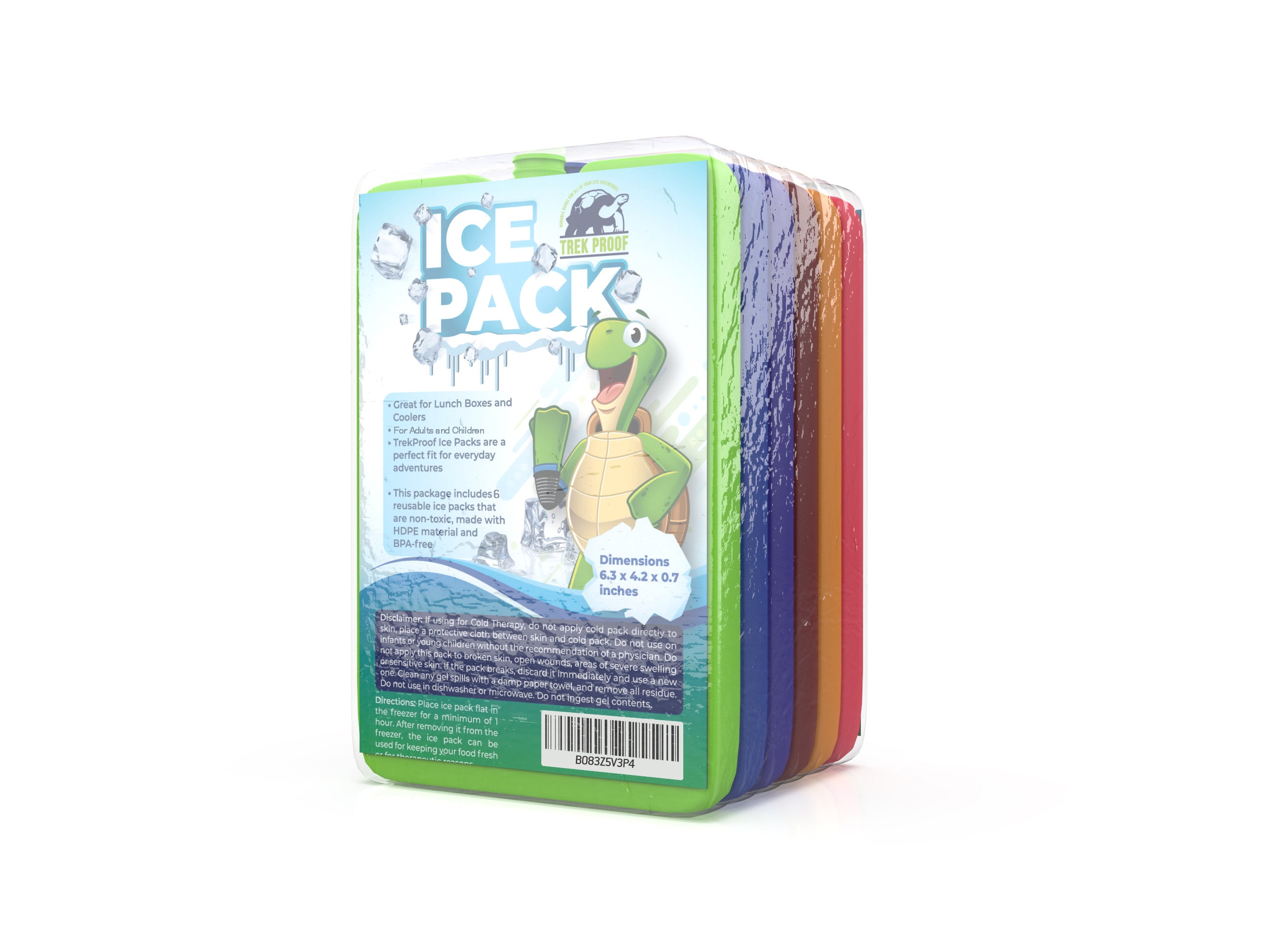  Monkey Business Kids Ice Packs For Lunch Box/Lunch Ice Packs  Reusable/Slim Ice Packs Perfect For Your Kid's Lunch Box/Fun Freezer Packs  Your Kids Will Love (Cub Pack of 4) : Sports