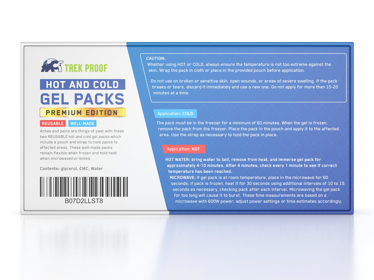 Premium Hot &amp; Cold Packs(2) with wrap-Health and Personal Care-TrekProof