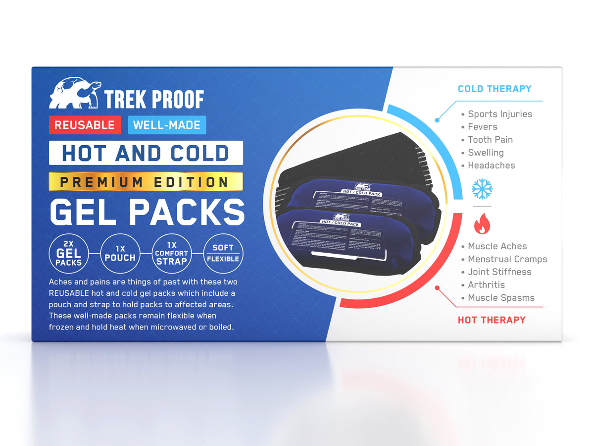 Premium Hot &amp; Cold Packs(2) with wrap-Health and Personal Care-TrekProof
